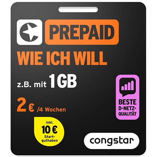 congstar Prepaid wie ich will: Handykarte ohne Vertragsbindung