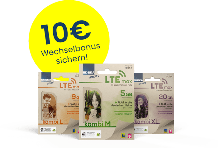 EDEKA smart: 10 € Wechselbonus bei Rufnummernmitnahme