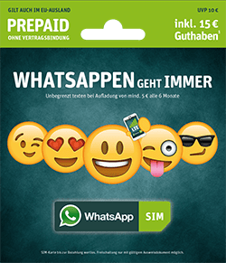 Wie kann ich meine WhatsApp SIM-Karte aufladen?