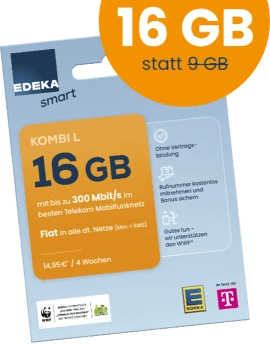 EDEKA smart Kombi L: Handykarte mit 16 GB