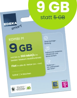 EDEKA smart Kombi M: Handykarte mit 9 GB